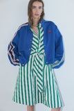 Tullell Dress in Green Stripe