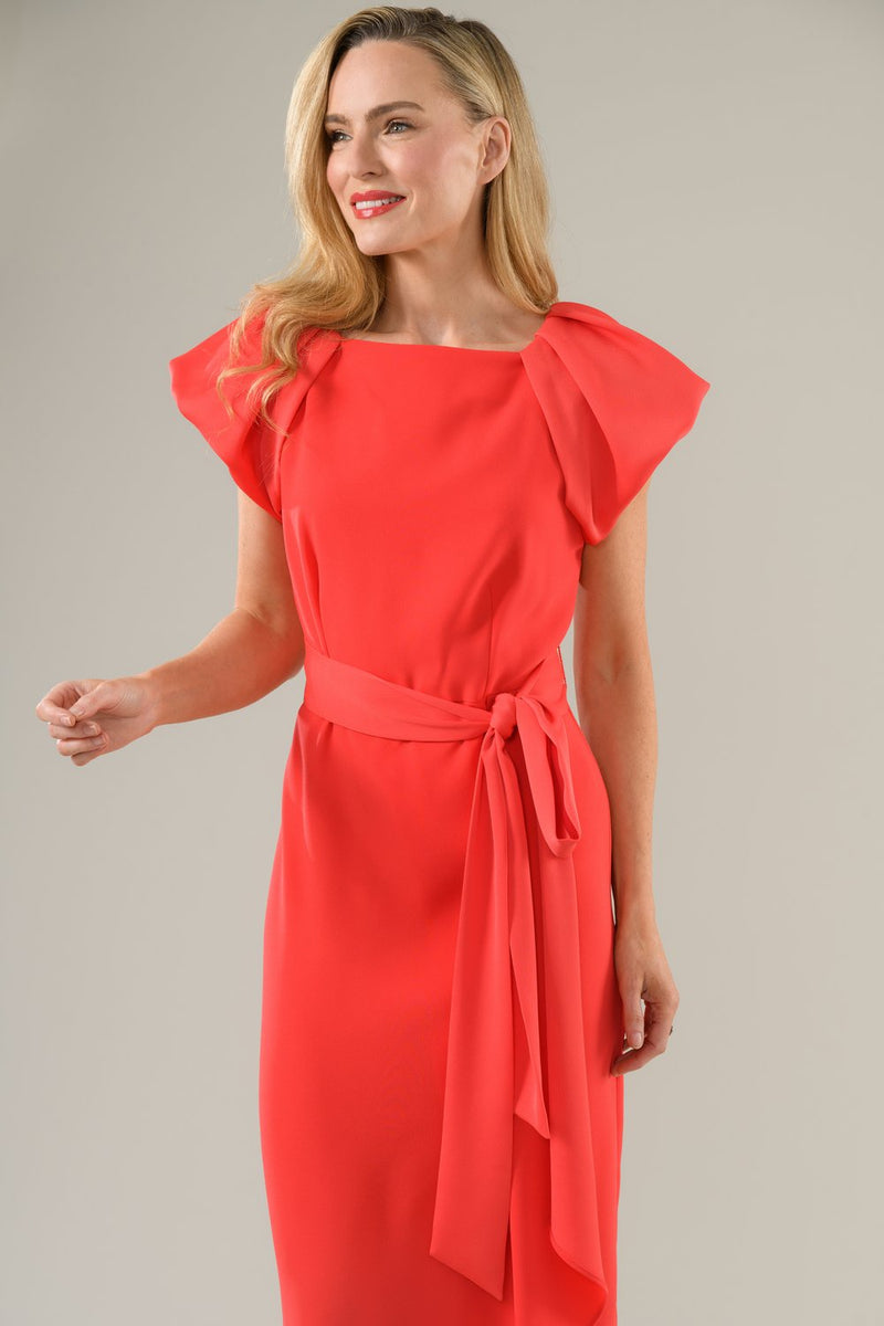 Della Dress in Coral