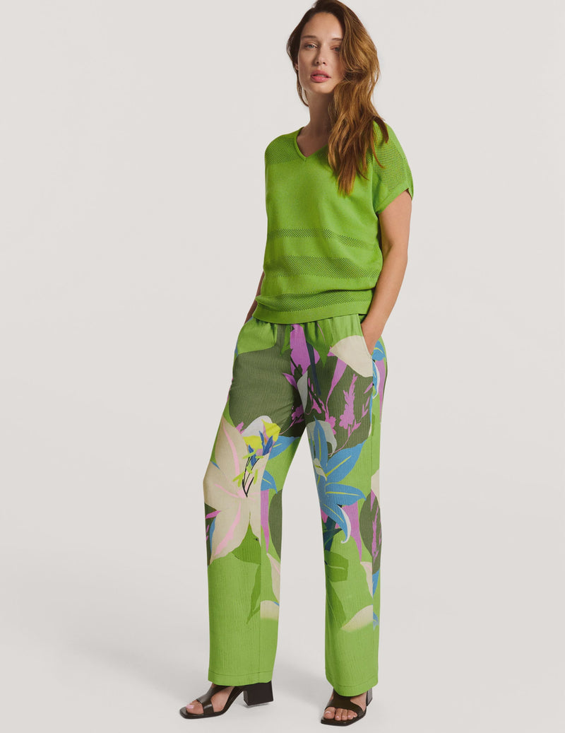 Tropical Floral Print Trouser