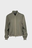 SportyKhaki Zip top in Travel Fabric