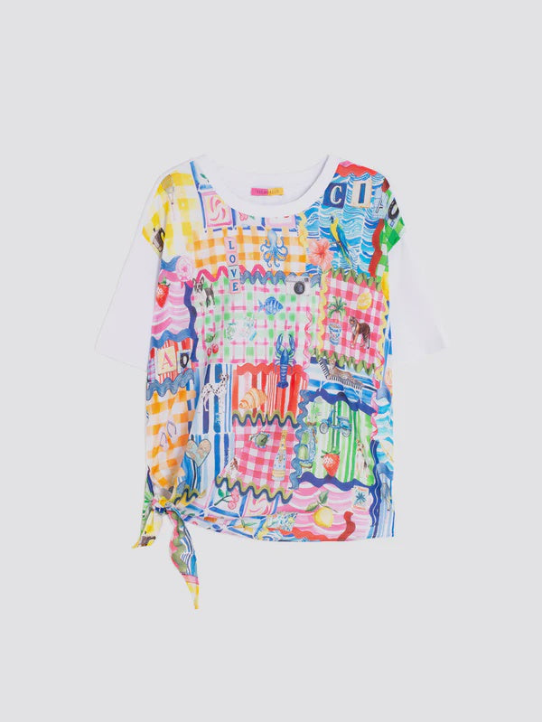 Capri T-shirt with Side Tie