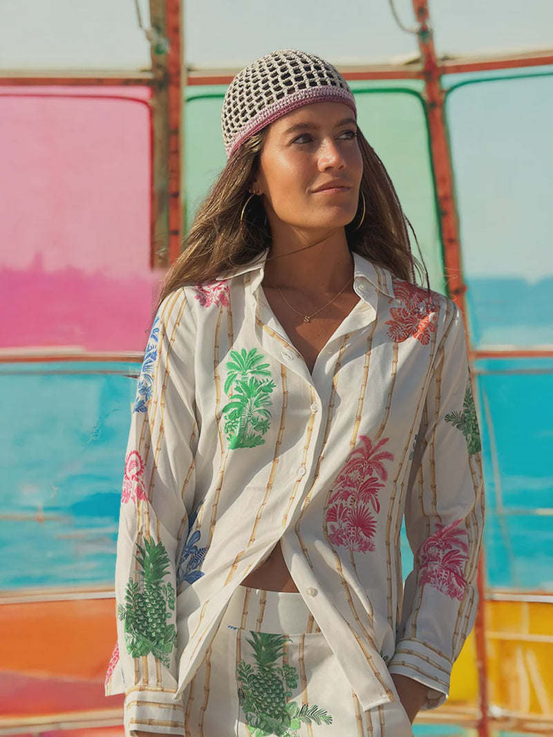 Shirt with Bamboo Print