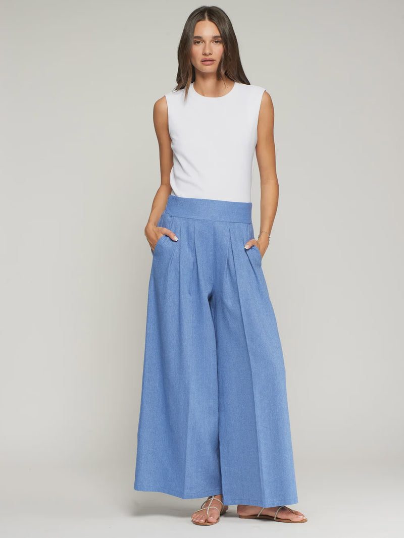Blue Herringbone Trouser