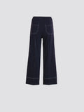 Navy Trouser with White Stitching
