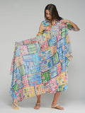Coastal Patchwork Print Scarf