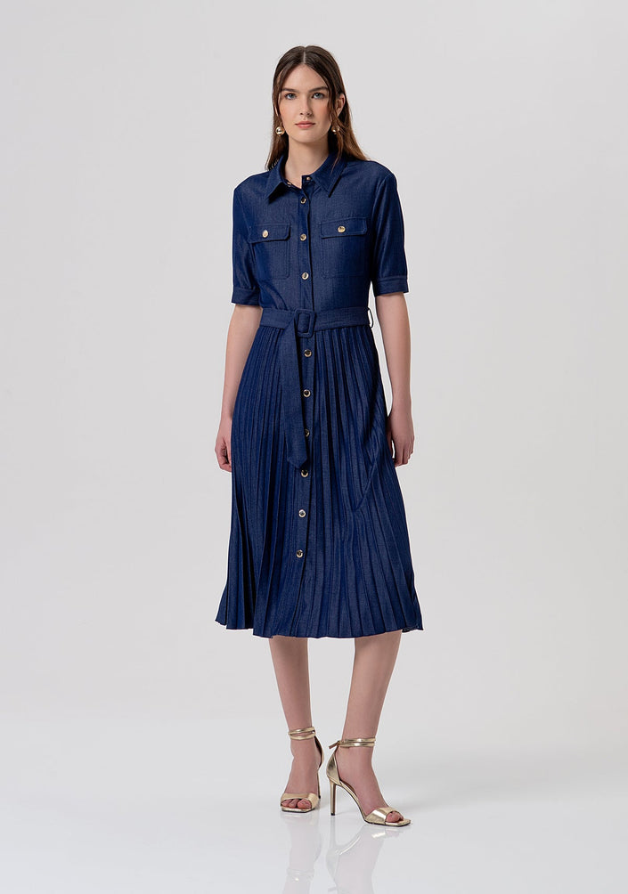 Denim chemisier dark blue dress