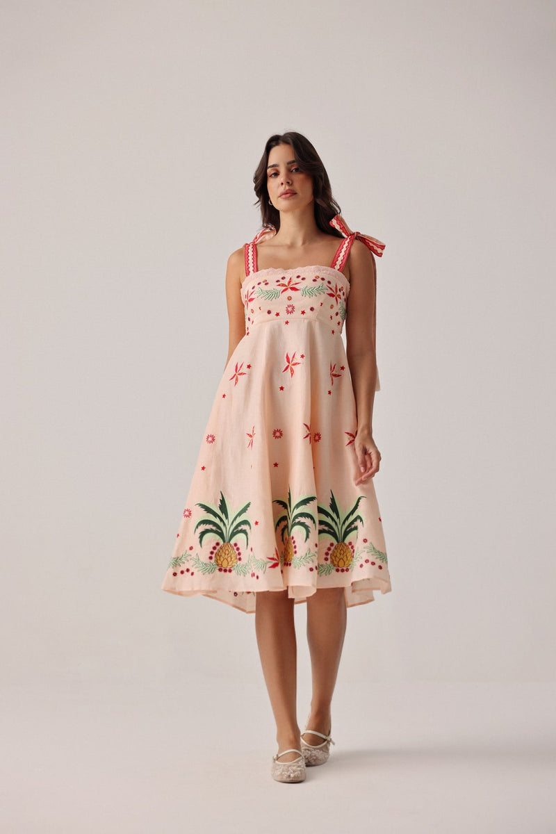 Nora Dress in Peach