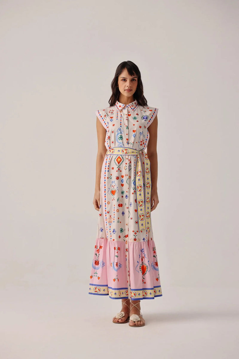 Vega Dress in Tarot Print