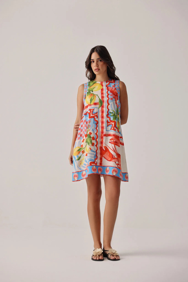 Harper Mini Dress in Summer Zest