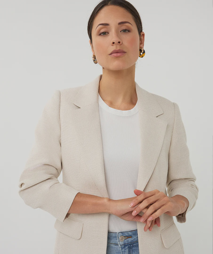 Nude and Ivory Linen Jacket