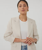 Nude and Ivory Linen Jacket