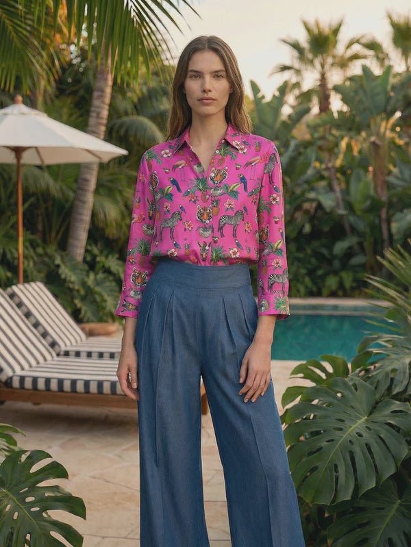 Jungle disco pink shirt