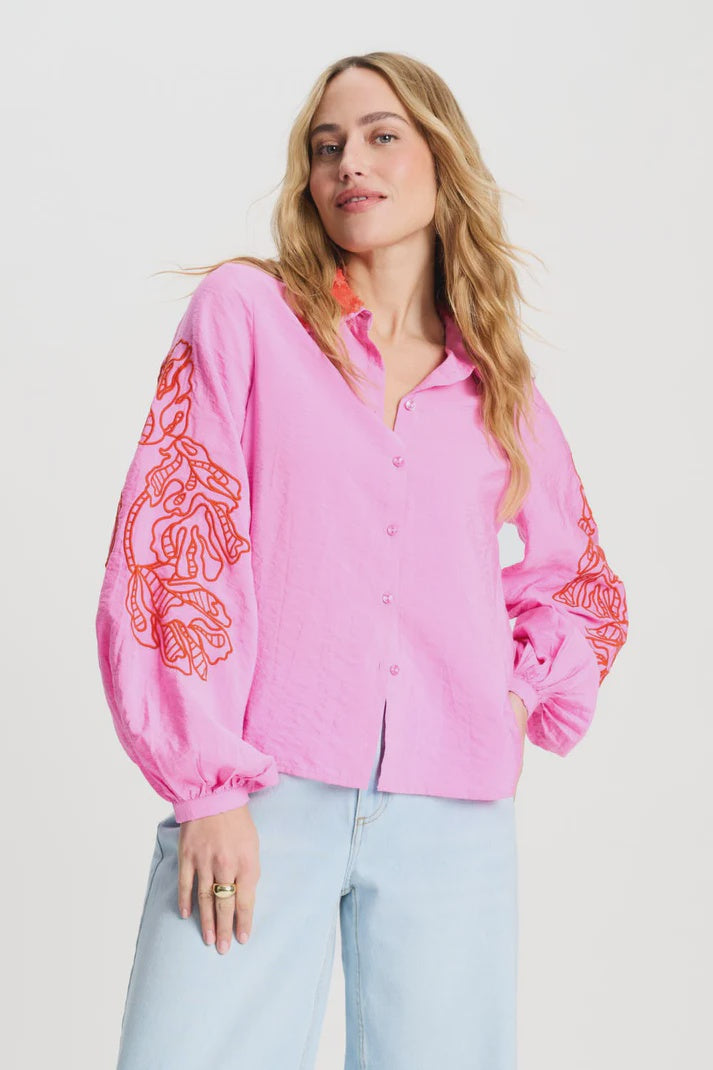 Cheering Pink Sequins Blouse