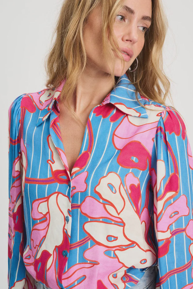 Urban Flora Stripe Blouse