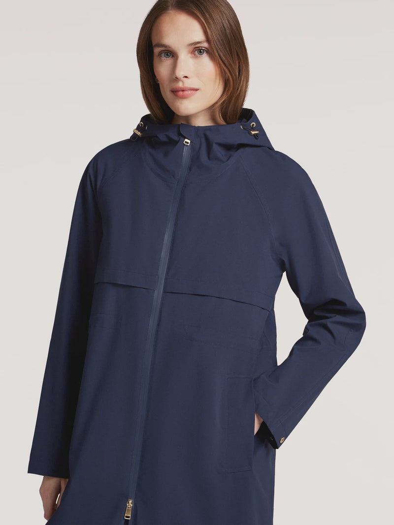 Ferny Navy Raincoat