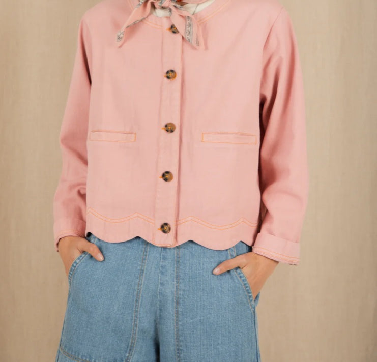 “Marie” jacket in rosewater pink