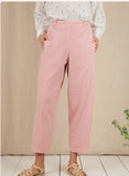 “Nova” barrel leg trousers in rosewater pink