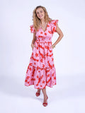 Misha Dress in Lobster Print