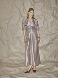 Antique Pewter Dress with Ruching