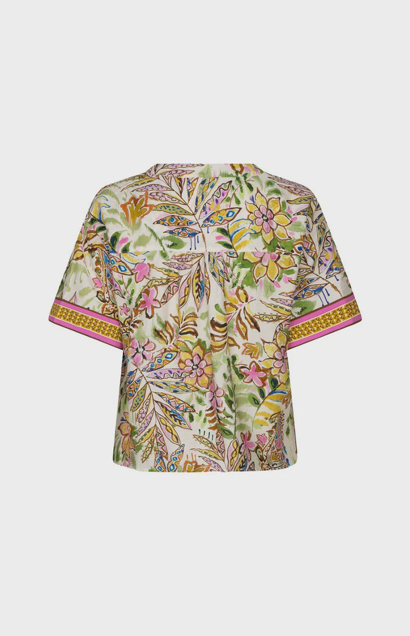 Blouse knot jungle print