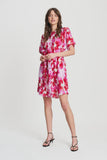 Bubble Bloom Dress in Lavender and Red