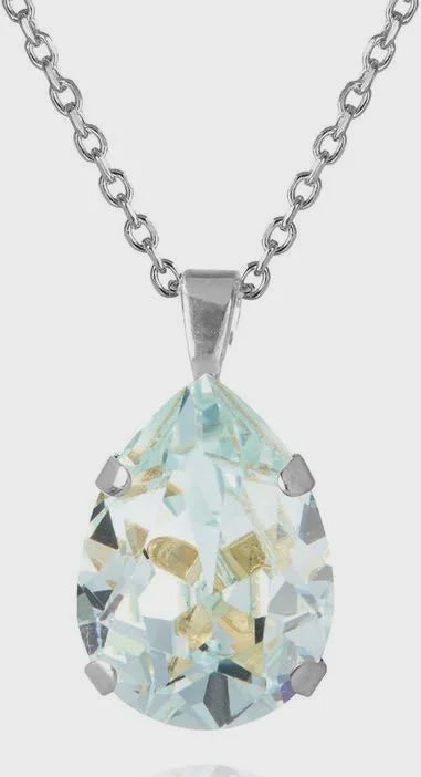 Caroli line Svedbom light azure mini drop necklace