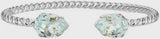 Caroline Svedbom Mini Drop bracelet in Rhodium and light Azure