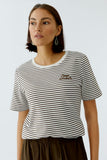 Oui navy and White Stripe T shirt