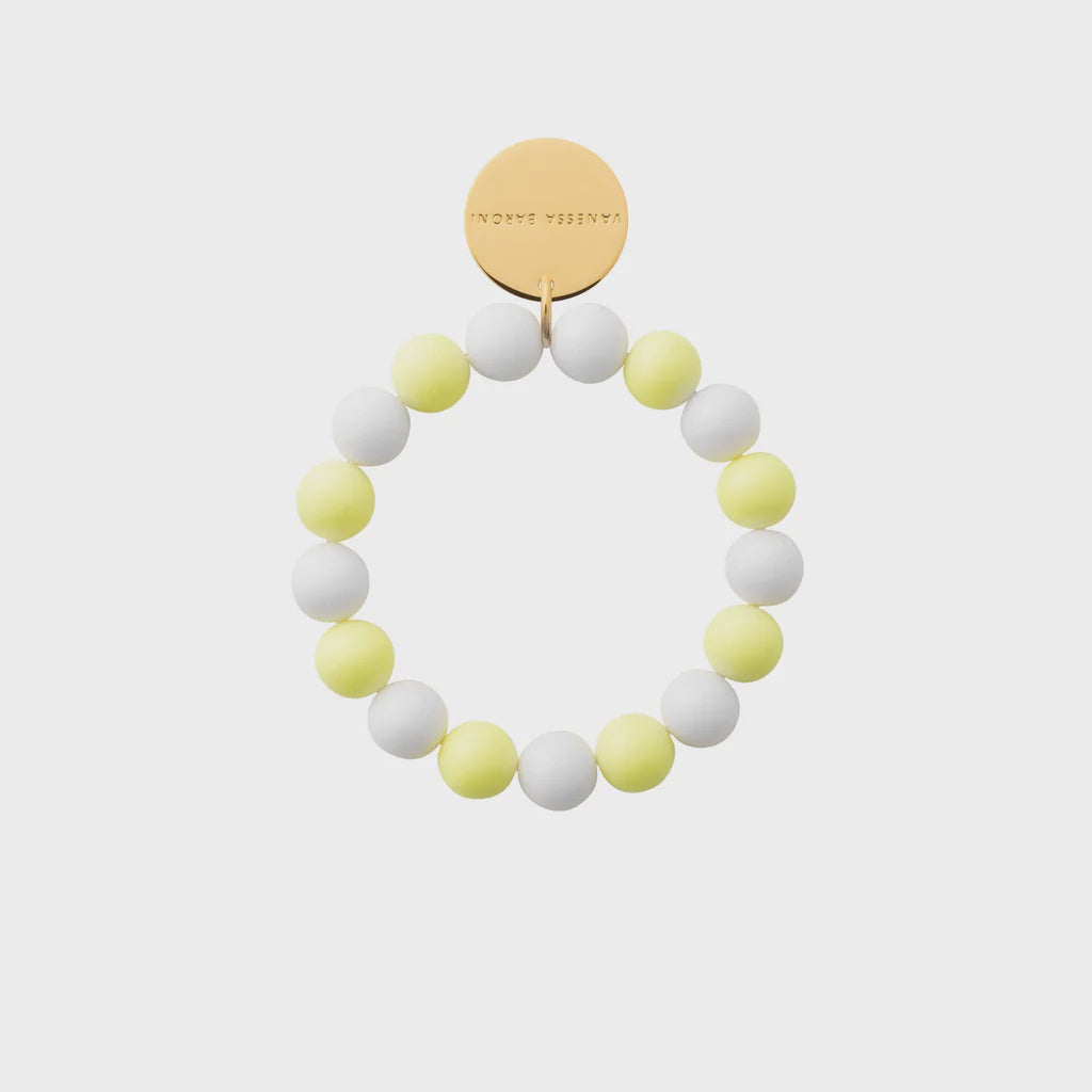 Vanessa Baroni flex Bracelet in white and butter yellow