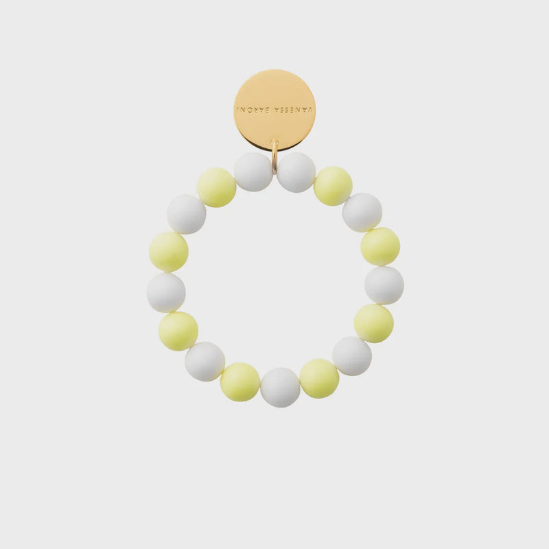 Vanessa Baroni flex Bracelet in white and butter yellow