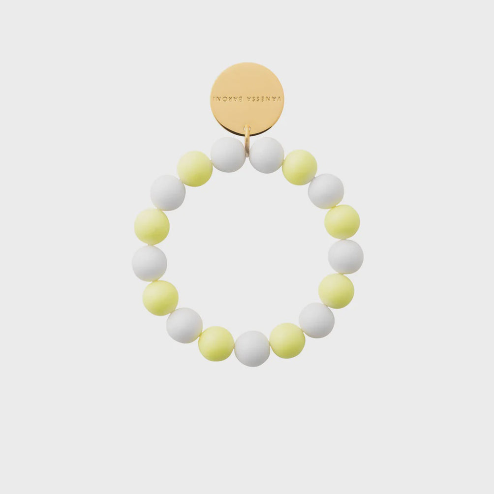 Vanessa Baroni flex Bracelet in white and butter yellow