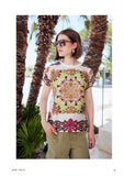 Brown and green print T-shirt