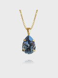 Mini drop necklace in denim blue and gold