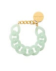 Flat chain bracelet in opaline mint
