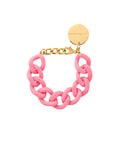 Flat chain bracelet in raspberry