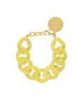 Flat chain bracelet in lemon marble