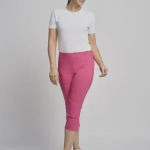 Pinns pull on cropped trousers in fuschia