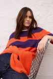 Dark Violet and Orange Sweater