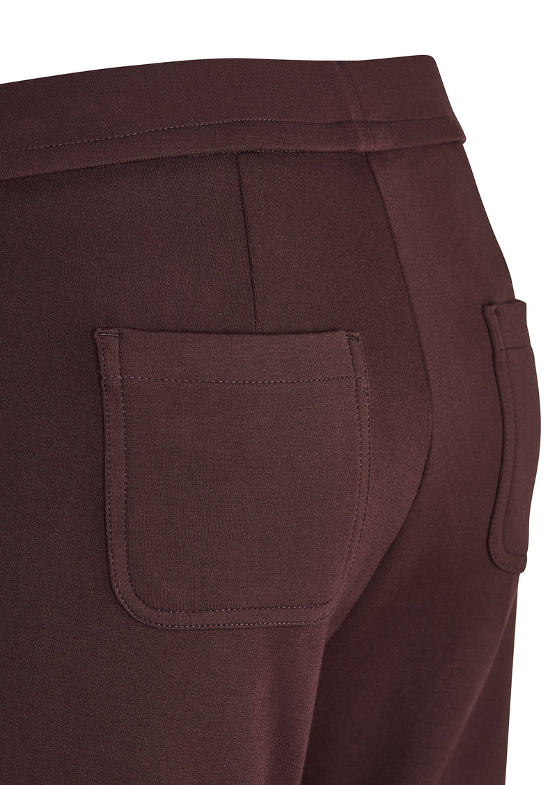 Chocolate brown trouser with back pocket detail