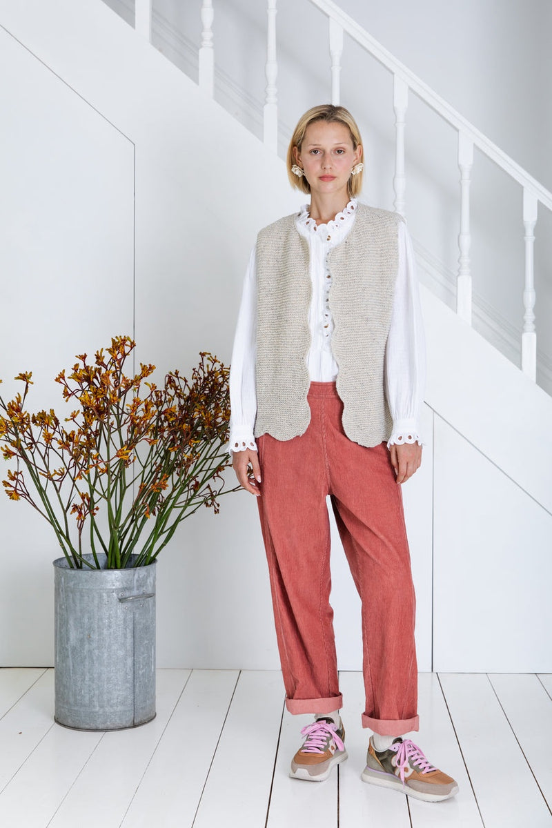 Nova Trouser in Rose Pink Cord