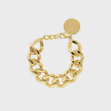 Flat chain bracelet gold