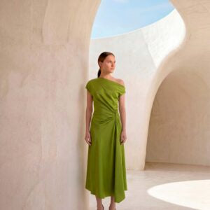 Sleeveless satin dress