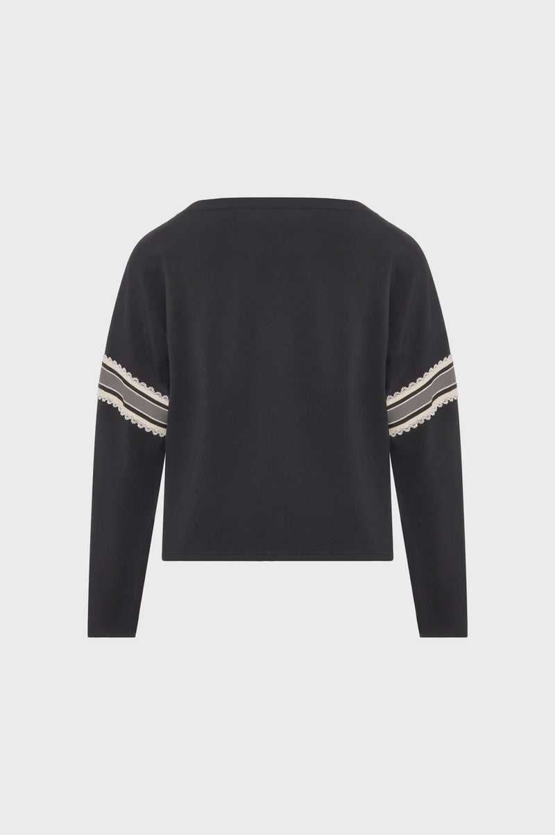 Black Interlock Sweater