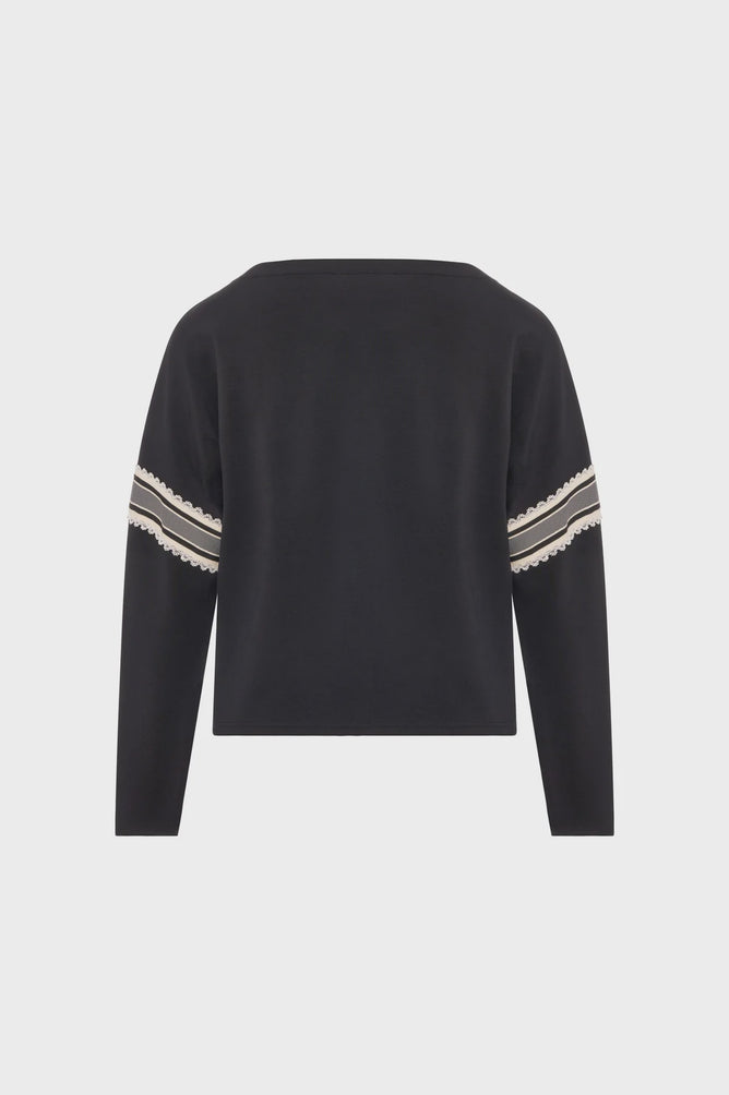 Black Interlock Sweater