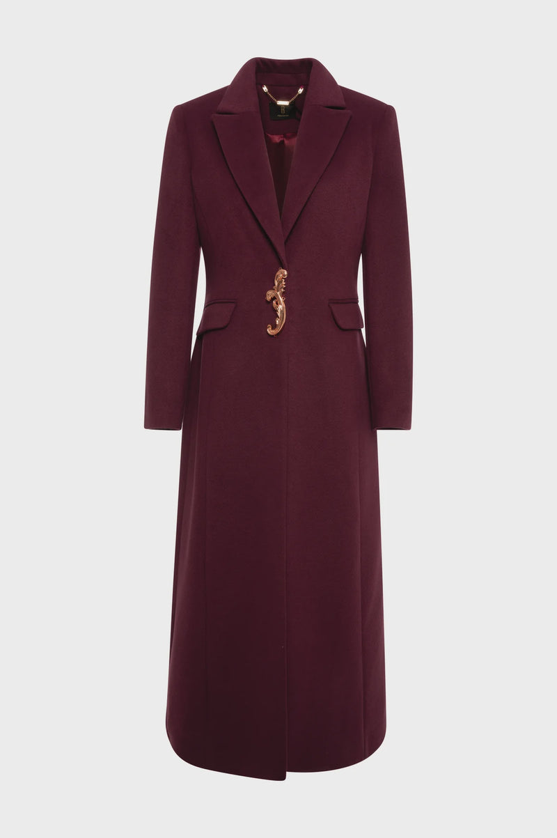 Red wine long coat