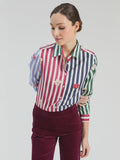 Stripped shirt with flowers