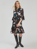 Black LOVE shift dress