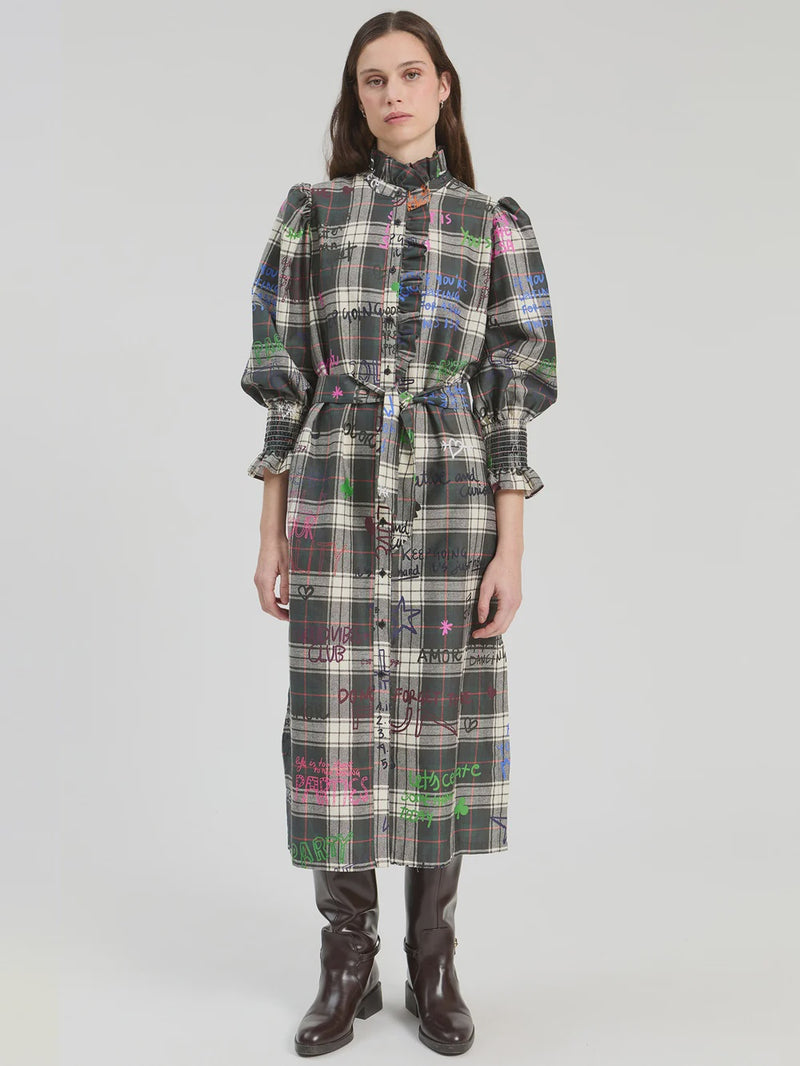 Plaid Grafitti Dress