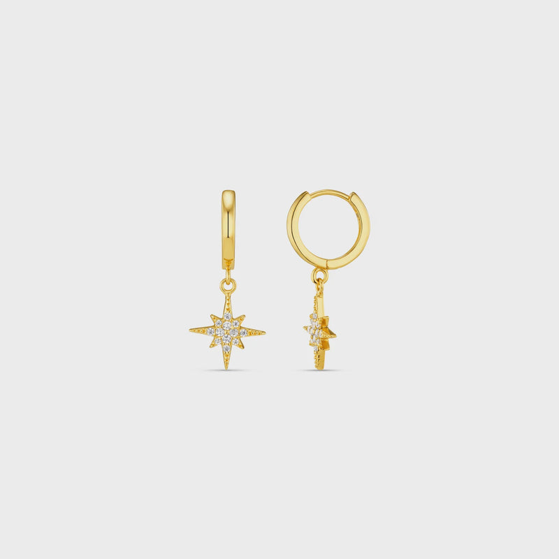 Starburst small hoop earring
