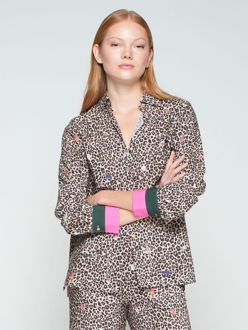 Mariela leopard Blouse